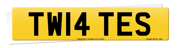 Registration number TW14 TES